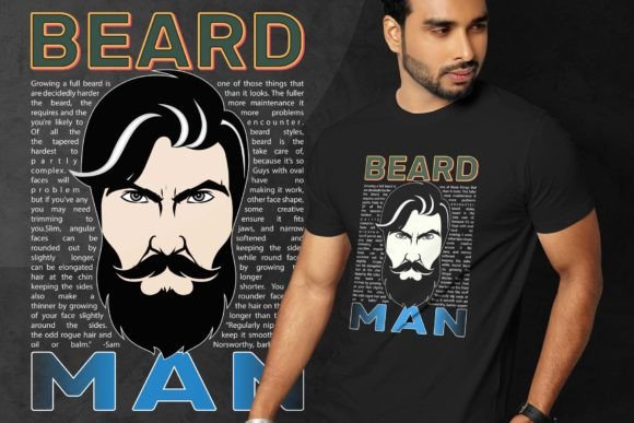 BEARD MAN T-SHIRT DESIGN: A Graphic Asset for Branding and Marketing