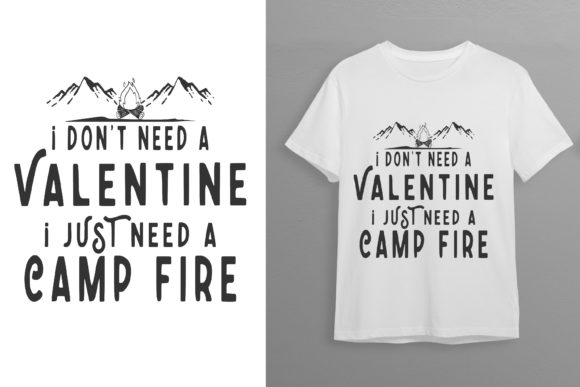 Campfire Lover Valentine T-shirt Design
