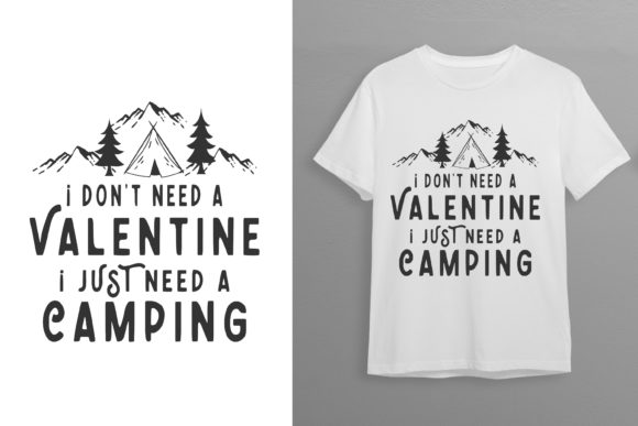 Camping Lover Valentine T-shirt Design Graphics