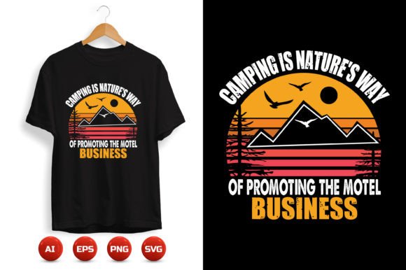 Camping T-shirt Design 5: A Versatile Graphic Asset for Branding