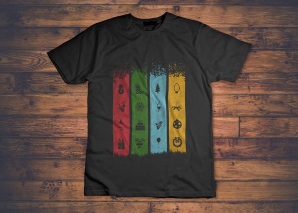 Christmas T-Shirt Graphic for Print and Web