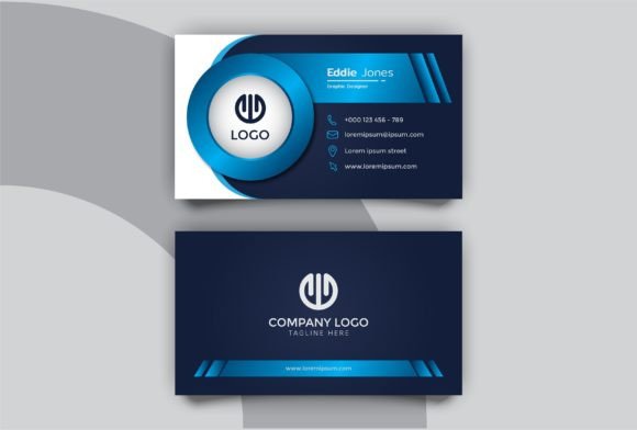 Creative Blue Business Card Design: A Graphic Asset for Modern Branding