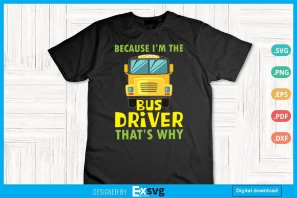 Fun Bus Driver Graphics for Print Templates