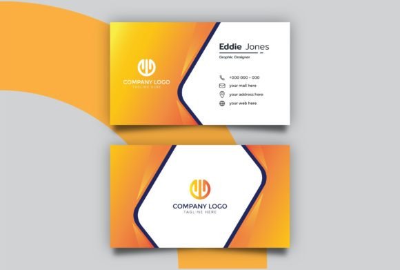 Gradient Orange Modern Business Card