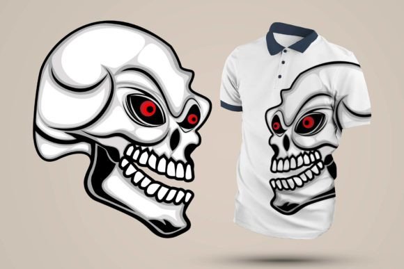 Haunted Elegance: Halloween Design Skull Sublimation for Print Templates