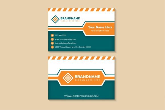 Hexagon Business Card Horizontal Graphics