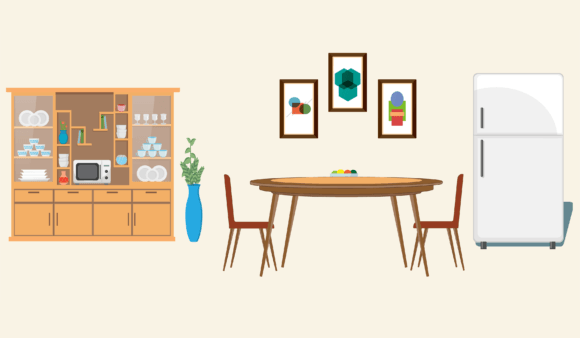 Home Decor Furniture Illustration Graphics for Local Branding