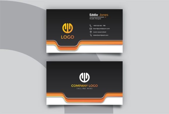 Layered Modern Business Card Graphics